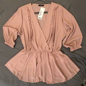 Wrap Peplum Blouse in plus size 16